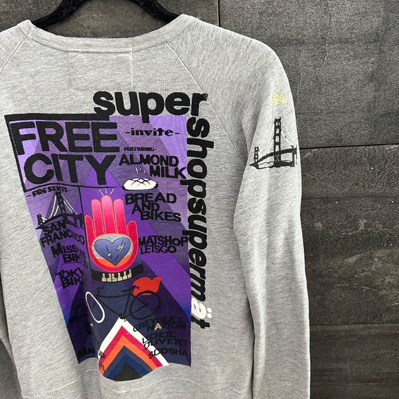 Free City Superman Limited Sweatshirt Size S - Picture 9 of 9